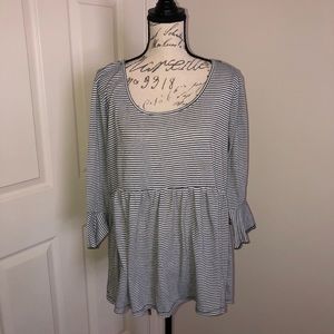 Empire waist, 3/4 sleeve top